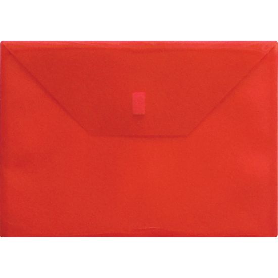 Picture of Lion Letter Recycled File Pocket - 8 1/2in x 11in - 180 Sheet Capacity - Transparent, Red - 20% Recycled - 1 Each