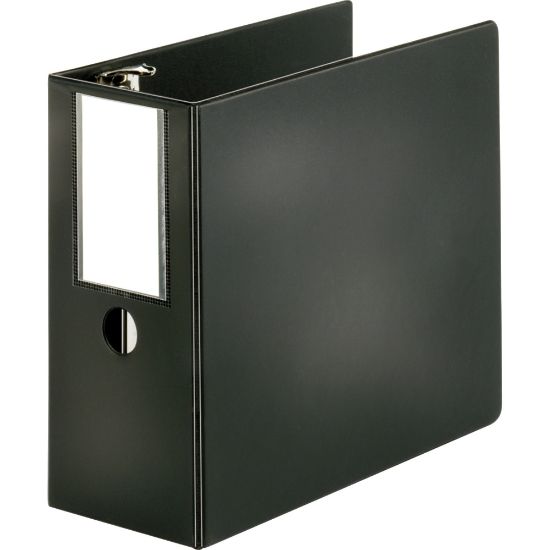 Picture of Business Source Slanted D-Ring Binders, 5in Ring, 8 1/2in x 11in, Black