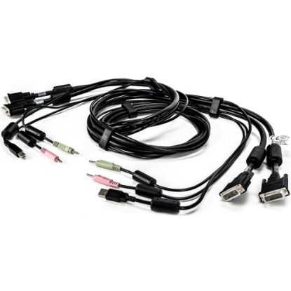 Picture of AVOCENT KVM Cable - 6 ft, Dual Display, DVI-I, 1 x USB, 2 x Audio, Standard KVM cable