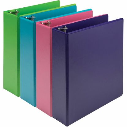 Picture of Samsill Earthchoice Durable View Binder, 3in Ring, 8 1/2in x 11in, Assorted Colors, Pack Of 4