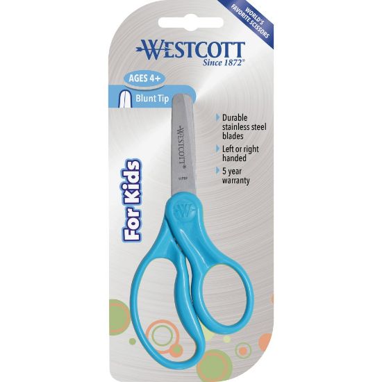 Picture of Westcott Blunt Tip 5in Kids Scissors - 5in Overall Length - Stainless Steel - Blunted Tip - Assorted - 30 / Pack