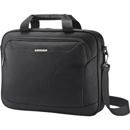 Picture of Samsonite Xenon Carrying Case for 15.6in Notebook - Black - Drop Resistant Interior, Shock Resistant Interior - 1680D Ballistic Nylon Body - Tricot Interior Material - 12.8in Height x 16.3in Width x 2in Depth - 1 Each