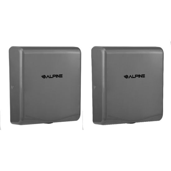 Picture of Alpine Industries Willow Commercial High-Speed Automatic Electric Hand Dryers, Gray, Pack Of 2 Dryers