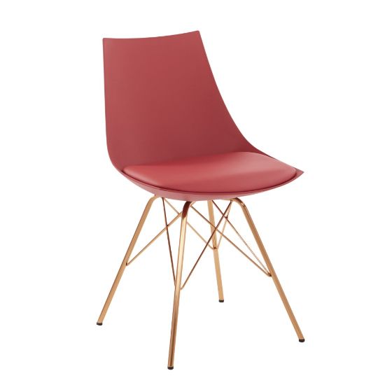 Picture of Ave Six Oakley Chair, Desert Rose/Gold Chrome