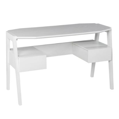 Picture of SEI Furniture Clyden 49inW Mid-Century Modern Writing Desk With Storage, White