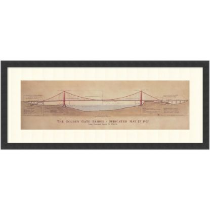 Picture of Amanti Art Golden Gate Bridge by Craig S. Holmes Wood Framed Wall Art Print, 17inH x 40inW, Black