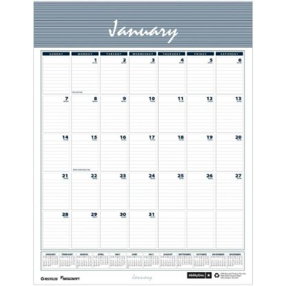 Picture of SKILCRAFT Wall Calendar - Monthly - 12 Month - January 2025 - December 2025 - 1 Month Single Page Layout - Wire Bound - Wall Mount - Multi