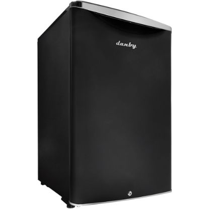 Picture of Danby 4.4 Cu.ft. Compact Refrigerator - 4.40 ft� - Auto-defrost - Reversible - 4.40 ft� Net Refrigerator Capacity - 268 kWh per Year - Black - Metallic - Steel Shelf, Chrome Handle, Rubber Grip