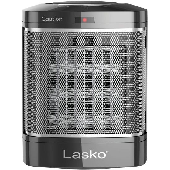 Picture of Lasko CD08500 1500 Watts Electric Ceramic Heater, 3 Heat Settings, 7.66inH x 6inW x 6inD, Black & Gray