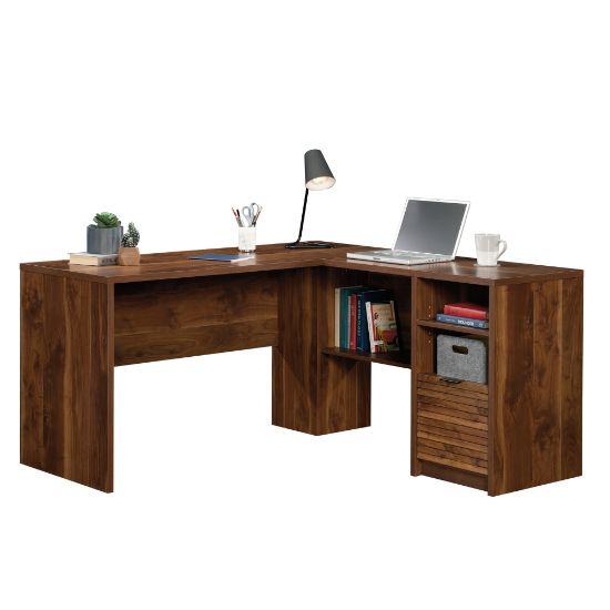 Picture of Sauder Harvey Park 59inW L-Shaped Corner Desk, Grand Walnut