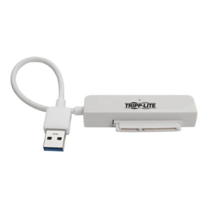 Picture of Tripp Lite 6in USB 3.0 SuperSpeed to SATA III Adapter w/UASP/2.5in Hard Drives White - Storage controller - 2.5in / 3.5in shared - SATA 6Gb/s - USB 3.0 - white