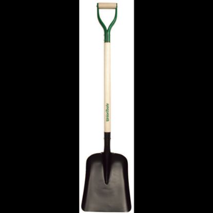 Picture of General & Special Purpose Shovel, 14.5 in L x 11.25 in W blade, 29 in White Ash Steel D-Grip Handle