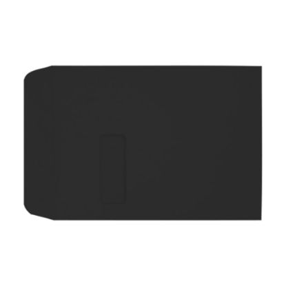 Picture of LUX #9 1/2 Open-End Window Envelopes, Top Left Window, Self-Adhesive, Midnight Black, Pack Of 500