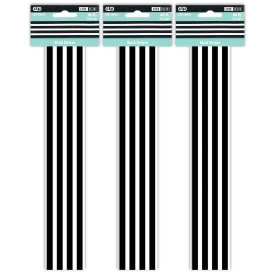 Picture of Creative Teaching Press EZ Borders, Black Stripes, 48' Per Pack, Set Of 3 Packs