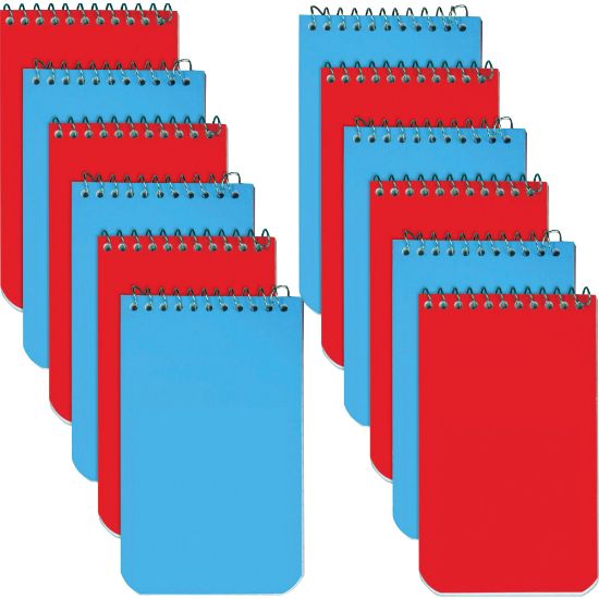 Picture of Rediform Wore-Bound Memo Notebooks, 3in x 5in, 60 Sheets, Assorted, Pack Of 12