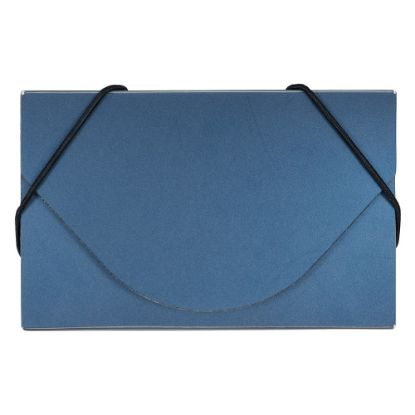 Picture of JAM Paper Business Card Case With Elastic Closure, Blue Metallic