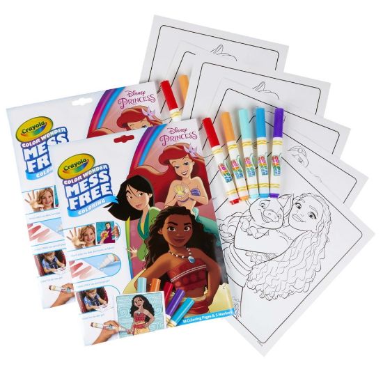 Picture of Crayola Color Wonder Mess-Free Coloring Pads & Markers, Princess