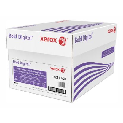 Picture of Xerox Bold Digital Printing Paper, Letter Size (8 1/2in x 11in), 100 (U.S.) Brightness, 28 Lb, FSC Certified, Ream Of 500 sheets, Case of 8 reams