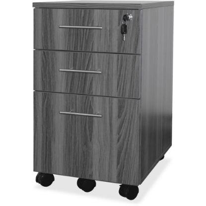 Picture of Mayline Medina Box/Box/File Mobile Pedestal - 18in x 15.5in x 26.8in - 3 x Box, File Drawer(s) - Material: Steel - Finish: Gray, Laminate