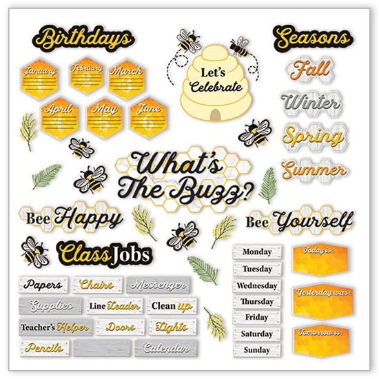 Picture of Eureka The Hive Classroom Organization 63-Piece Bulletin Board Set