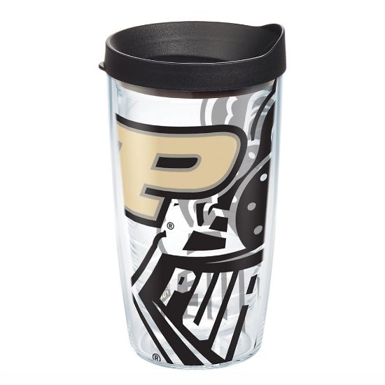 Picture of Tervis Genuine NCAA Tumbler With Lid, Purdue Boilermakers, 16 Oz, Clear