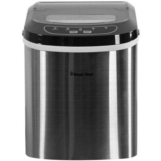 Picture of Magic Chef 27 Lb Portable Countertop Ice Maker, Stainless Steel