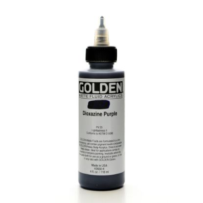 Picture of Golden Matte Fluid Acrylic Paint, 4 Oz, Dioxazine Purple