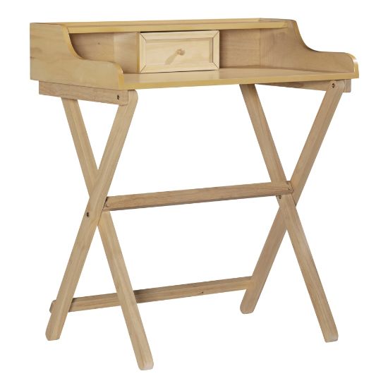 Picture of Linon Gage 30inW Folding Home Office Writing Desk, Natural