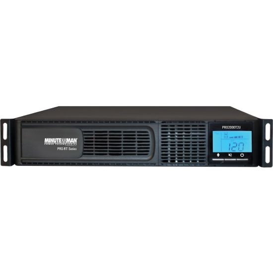 Picture of Minuteman PRO-RT PRO2000RT2U 2000VA Tower/Rack/Wall Mountable UPS - 2U Tower/Rack/Wall Mountable - 4 Minute Stand-by - 120 V AC Input - 120 V AC Output - 6 x NEMA 5-15/20R, 1 x NEMA L5-20R