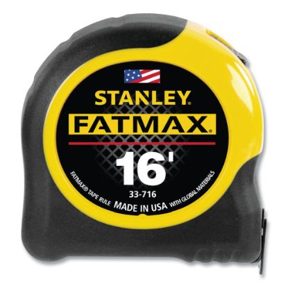 Picture of FatMax Classic Tape Measure, 1-1/4 in W x 16 ft L, SAE, Black/Yellow Case