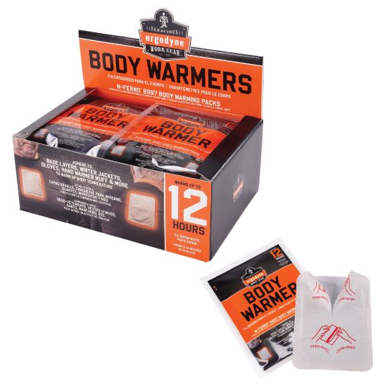 Picture of Ergodyne N-Ferno 6997 Body Warmers, White, Pack Of 40 Warmers