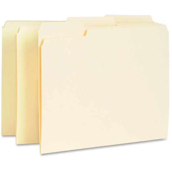 Picture of Business Source Manila Interior File Folders, Letter Size, Manila, Box Of 100 Folders