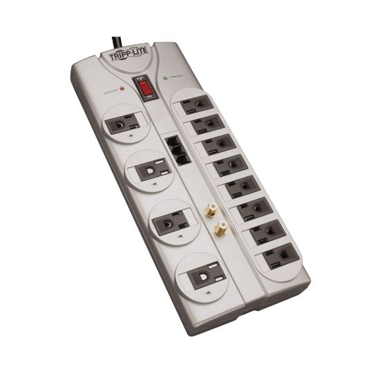 Picture of Eaton Tripp Lite Series Surge Protector 12 Outlet 120V RJ11 Coax 8ft Cord 2880 Joule - Surge protector - 15 A - AC 120 V - output connectors: 12