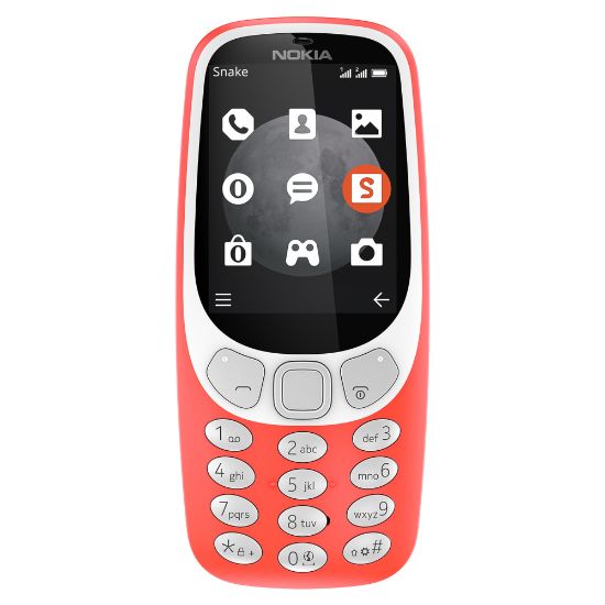 Picture of Nokia 3310 TA-1036 Cell Phone, Warm Red