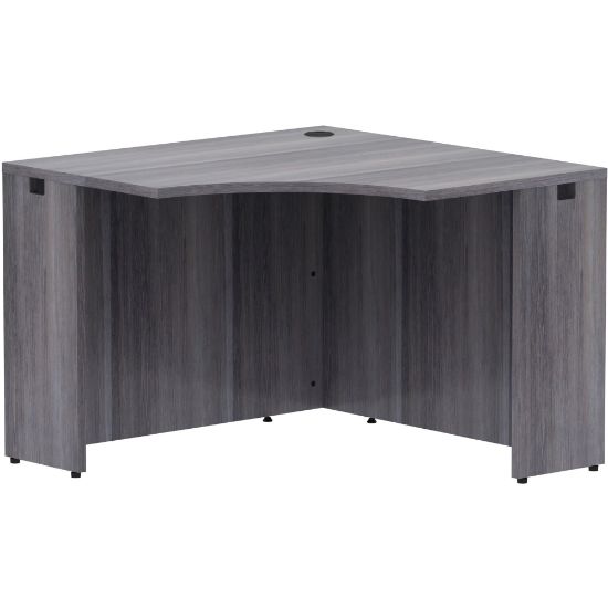 Picture of Lorell Essentials Series Corner Desk - 42in x 24in29.5in Desk, 1in Top - Finish: Weathered Charcoal Laminate