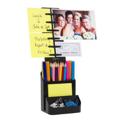 Picture of Note Tower Desktop Organizer, 15-1/2inH x 3-5/16inW x 5-1/4inD, Black