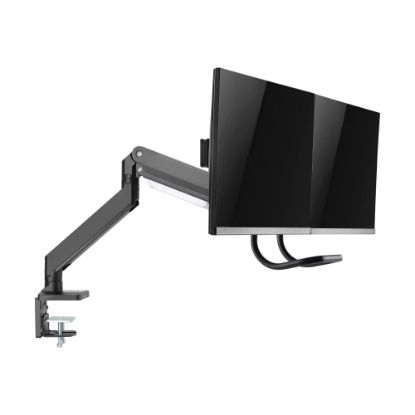 Picture of Amer Mounts HYDRA2HD1B - Mounting kit - adjustable arm - for 2 LCD displays - plastic, aluminum, steel - black - screen size: 15in-32in - desk-mountable