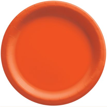 Picture of Amscan Round Paper Plates, 8-1/2in, Orange Peel, Pack Of 150 Plates