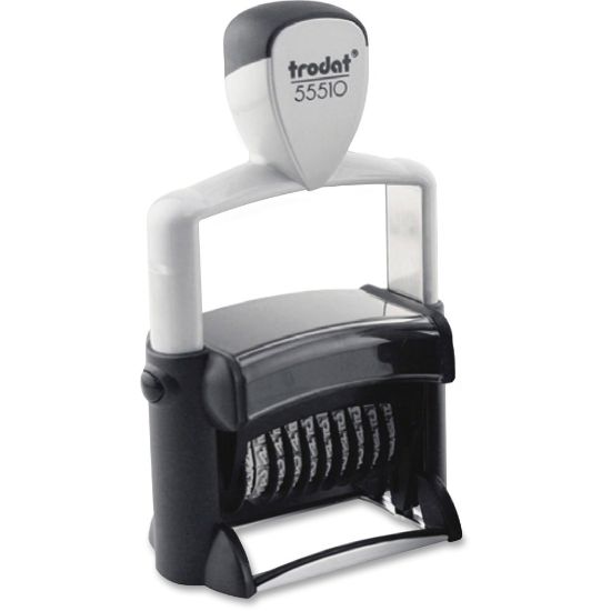 Picture of Trodat 10-Digit Self-Ink Number Stamp - Date Stamp - 10 Bands - Black - 1 Each