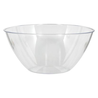 Picture of Amscan 2-Quart Plastic Bowls, 3-3/4in x 8-1/2in, Clear, Set Of 8 Bowls