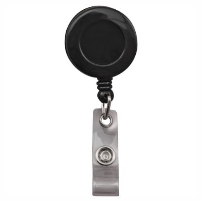 Picture of Advantus Snap Clip Retractable ID Reels, Black, Pack Of 25