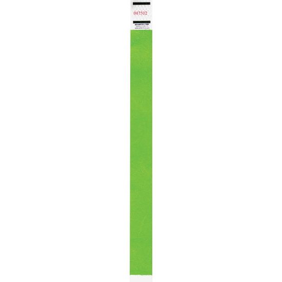 Picture of Advantus Neon Tyvek Wristbands - 500 / Pack - Neon Green - Tyvek