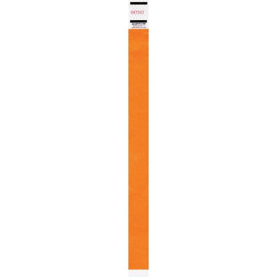 Picture of Advantus Neon Tyvek Wristbands - 500 / Pack - Neon Orange - Tyvek