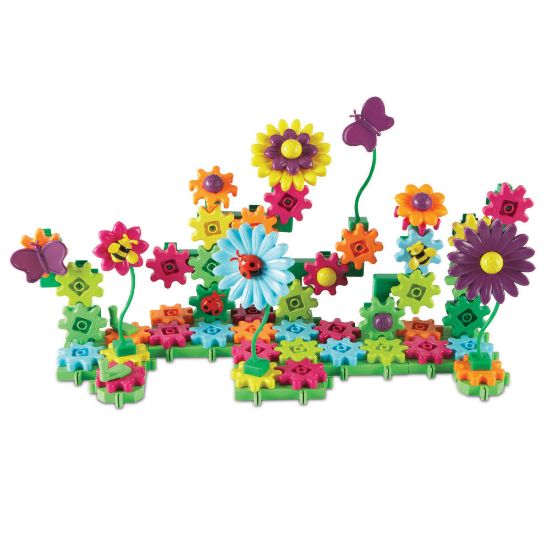 Picture of Learning Resources Gears! Gears! Gears! Build & Bloom Building Set, Assorted Colors, Pre-K To Grade 3