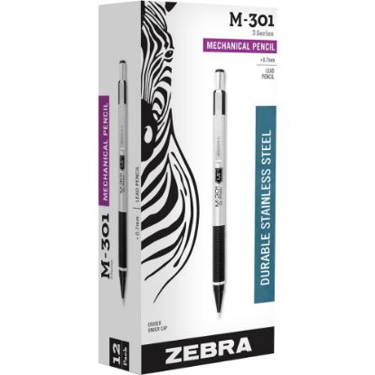 Picture of Zebra Pen M-301 Mechanical Pencil, Medium Point, 0.7 mm, Silver/Black Barrel