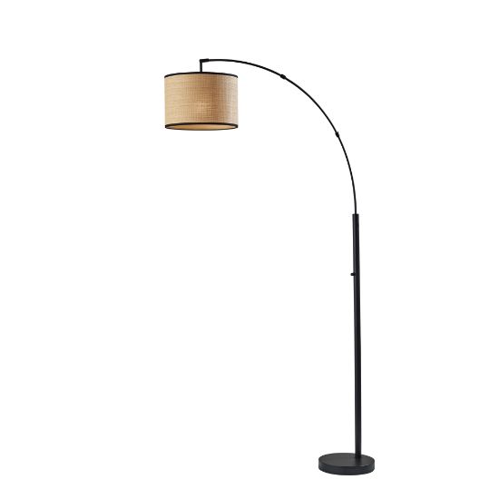 Picture of Adesso Bowery Arc Floor Lamp, 73-1/2inH, Natural/Black