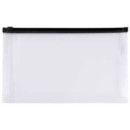 Picture of Office Depot Brand Mini Zip Envelope, Check Size, 10-3/4in x 7in, Clear/Black