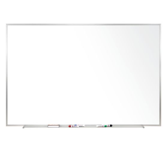 Picture of Ghent Magnetic Porcelain Dry-Erase Whiteboard, 48in x 60in, Aluminum Frame With Silver Finish