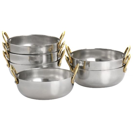 Picture of Martha Stewart 6-Piece Mini Vintage Circular Au Gratin Pan Set, Brass