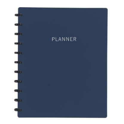 Picture of TUL Discbound Monthly Planner Starter Set, Undated, Letter Size, Soft-Touch Cover, Navy